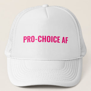 Casquette Pro Choice AF hot rose blanc droits d'avortement 