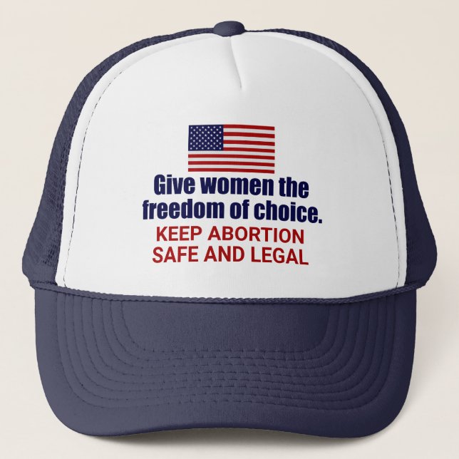 Casquette Pro Choice Garder l'avortement en sécurité et poli (Devant)