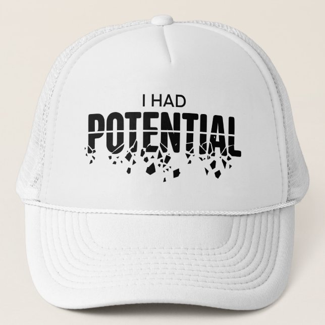 Casquette Prof de physique drôle j'avais un humour potentiel (Devant)