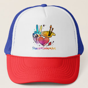 Casquette Professeur D'Art Peace Love Art Pour Artistes Et P