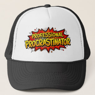 Casquette Professionnel de la procrastination Bande dessinée