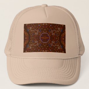 Casquette Promenade aborigène australienne avec traces anima