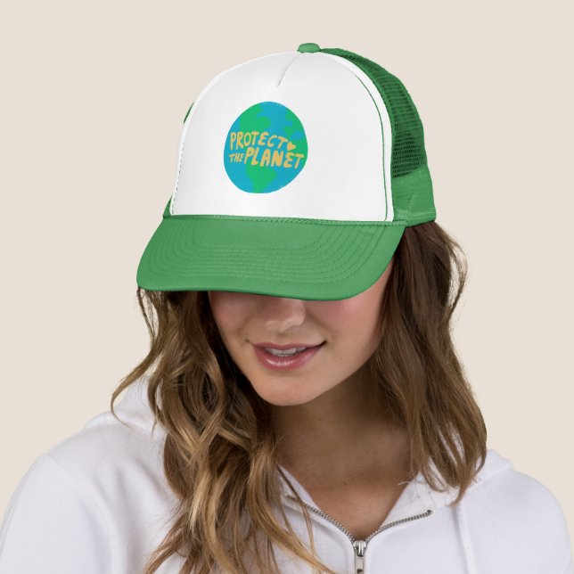 Casquette PROTÉGER LA PLANÈTE SAVE EARTH Eco Green (En situation)