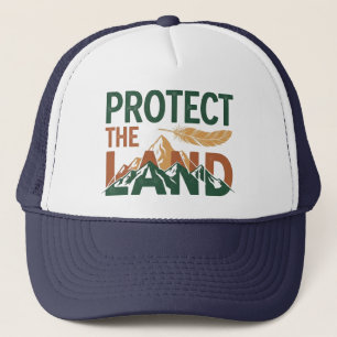 Casquette "Protéger la Terre" Montagnes avec plume