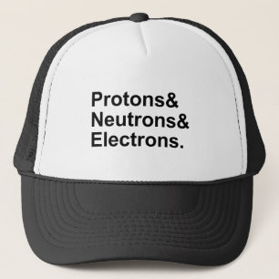 Casquette Protons Neutrons Électrons   3 Parties d'un Atome