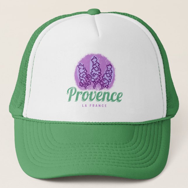 Casquette Provence Rétro Lavande Côte d'Azur France (Devant)