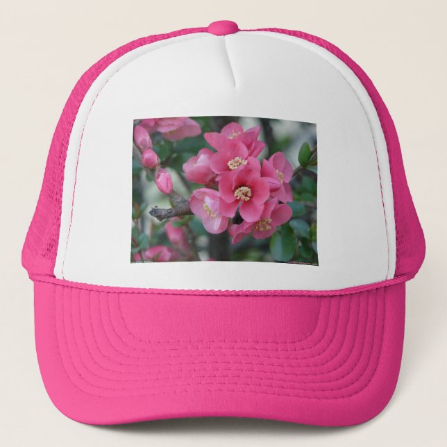 Casquette Province à floraison rose printanière (Devant)