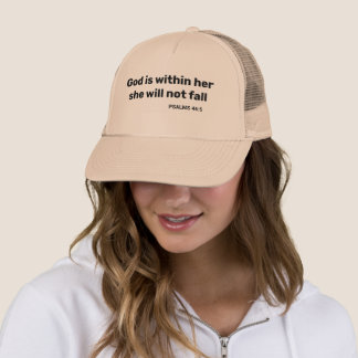 Casquette Psaumes 46:5 Dieu est dans son verset biblique