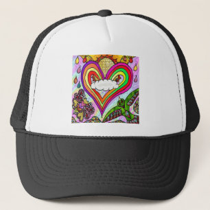 Casquette Psychédélic Rainbow Heart