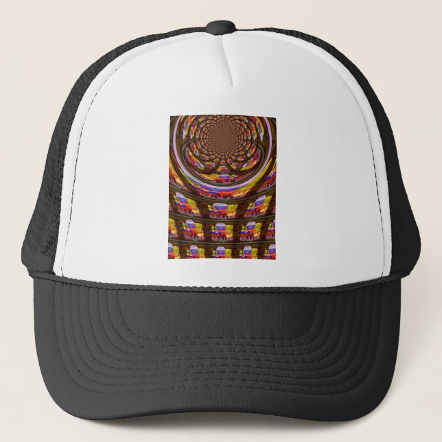 Casquette Psychédélique Pâques Kaleidoscope Art (Devant)