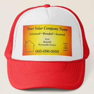 Casquette publicitaire de l'entreprise solaire