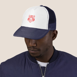 Casquette puissant Tiger Face Rouge Image