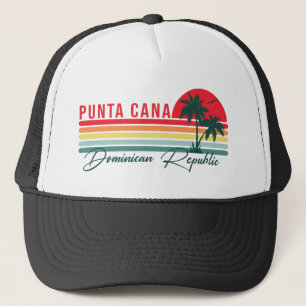 Casquette Punta Cana Dominican Palm Tree Beach Vintage
