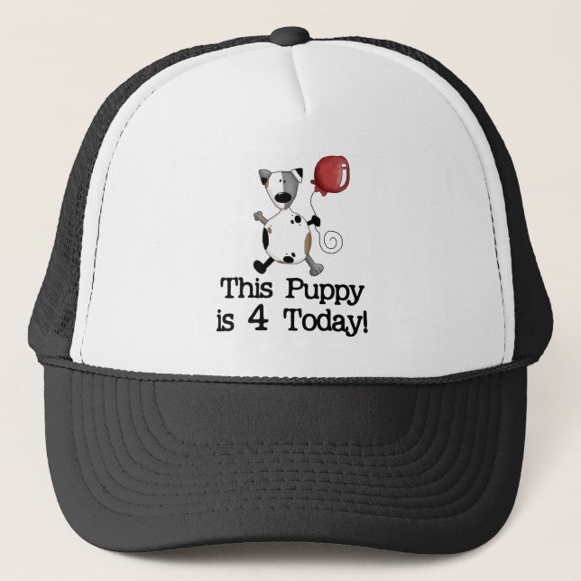 Casquette Puppy est 4 Tshirts et cadeaux d'anniversaire (Devant)