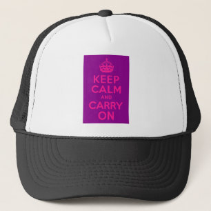 Casquette Purple et rose Calmez-vous et poursuivez