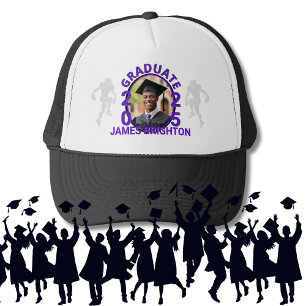 Casquette Purple Football Thème Photo Gradué