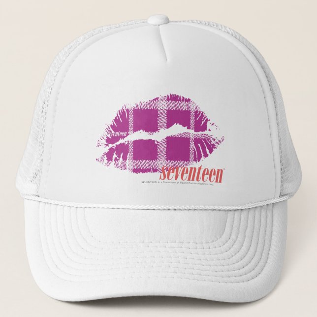Casquette Purple plaid (Devant)