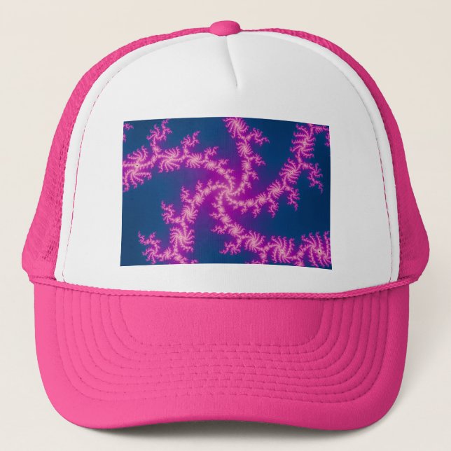 Casquette Purple Swirl - Art Fractal (Devant)