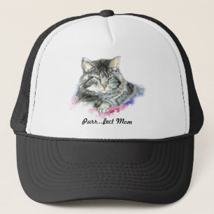 Casquette Purr fect Maman pour l'Amoureux des chats