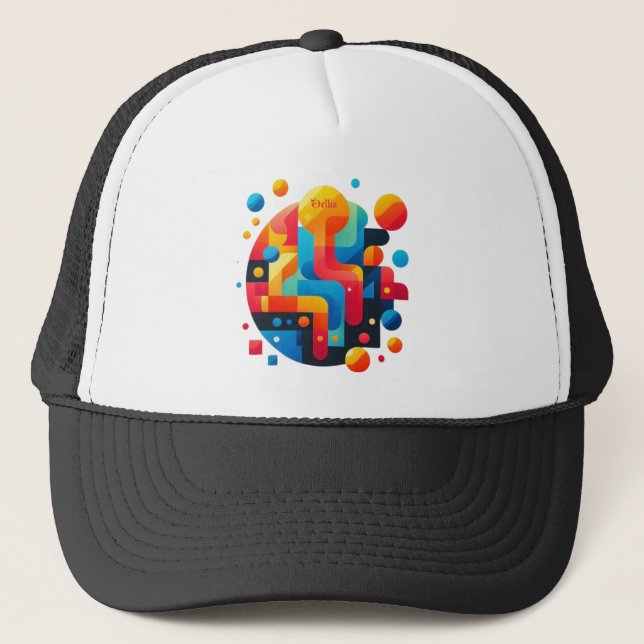 Casquette Puzzle Abstrait (Devant)
