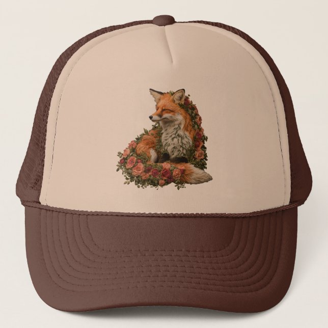 Casquette Puzzle brodé Forest Fox (Devant)
