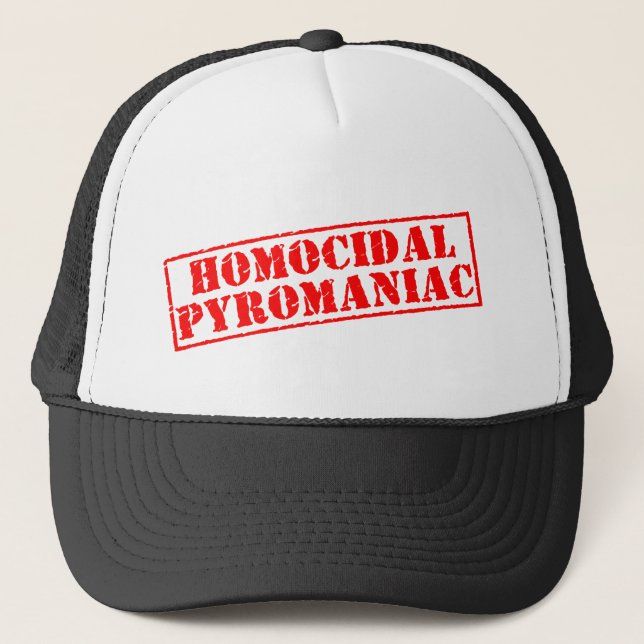 Casquette Pyromane homocide (Devant)