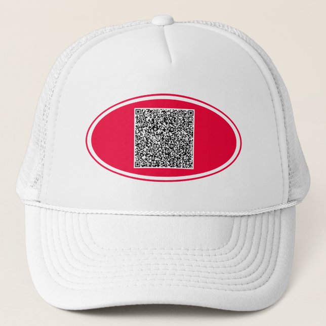 Casquette QR Code Scan Info Trucker Chapeau Couleurs personn (Devant)