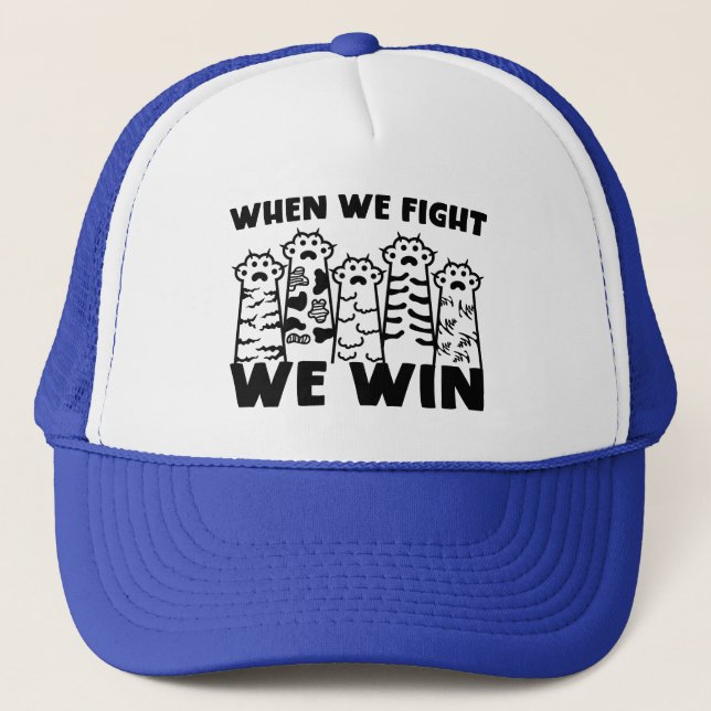 Casquette Quand nous combattons, nous gagnons Cat Paws Kamal (Devant)
