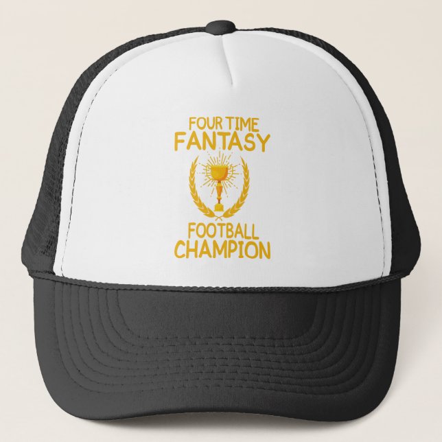 Casquette quatre fois imaginaire champion de football cadeau (Devant)