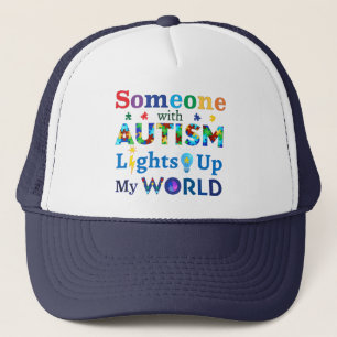 Casquette Quelqu'un avec AUTISM éclaire mon monde