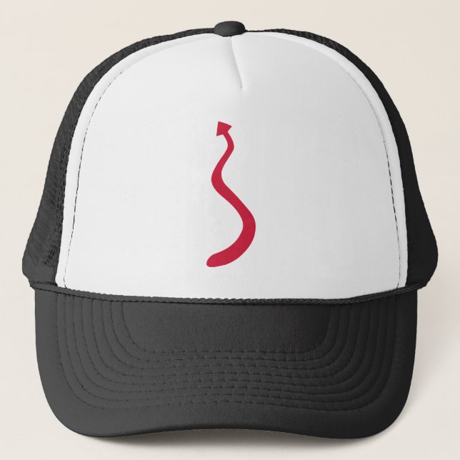 Casquette Queue de diable rouge (Devant)