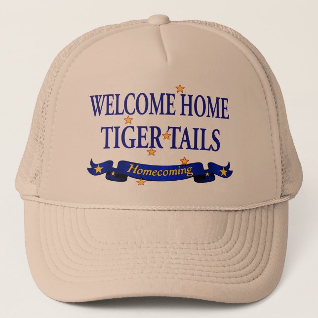 Casquette Queues à la maison bienvenues de tigre (Devant)