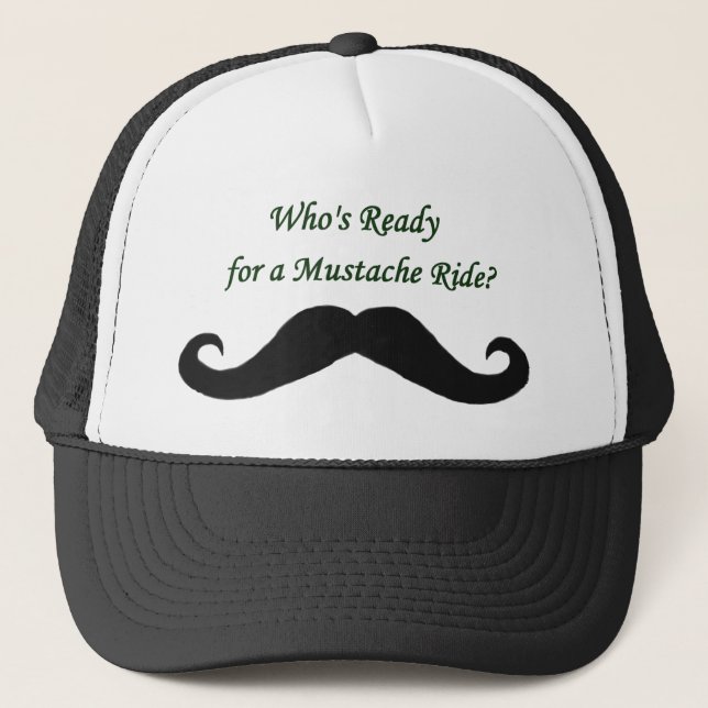 Casquette Qui est prêt pour un tour de moustache ? (Devant)