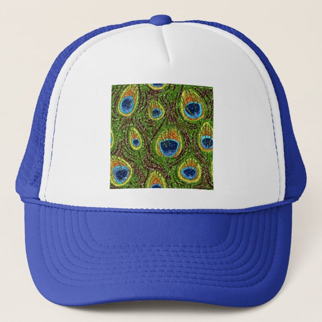 Casquette RAB Plumes de paon colorées rocheuses Imprimer (Devant)