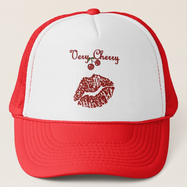 Casquette RAB Rockabilly très Cherry Kiss (Devant)