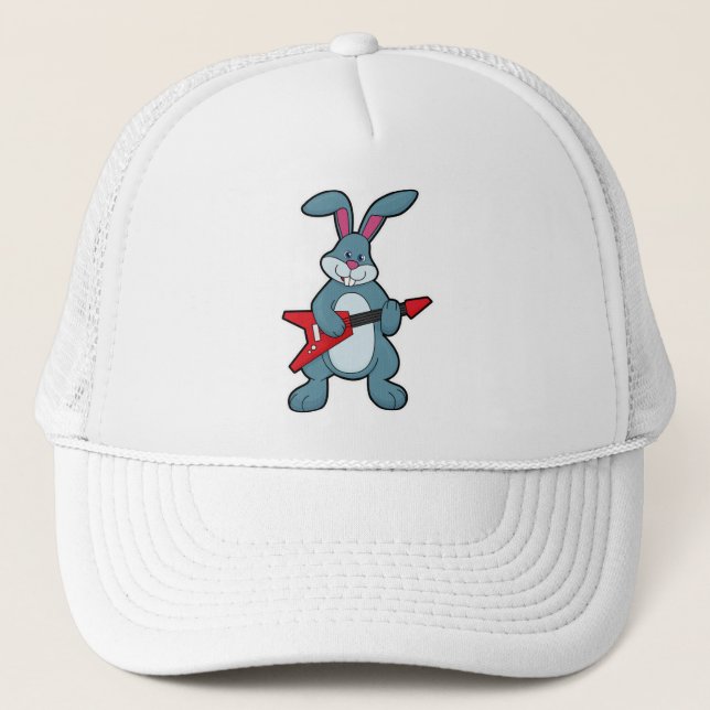 Casquette Rabbit à la musique avec guitare (Devant)