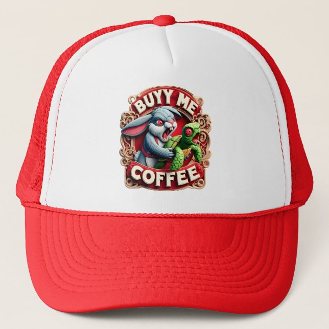 Casquette Rabbit & Tortue : Acheter Moi Café (Devant)