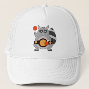 Casquette Raccoon en champion de boxe avec ceinture