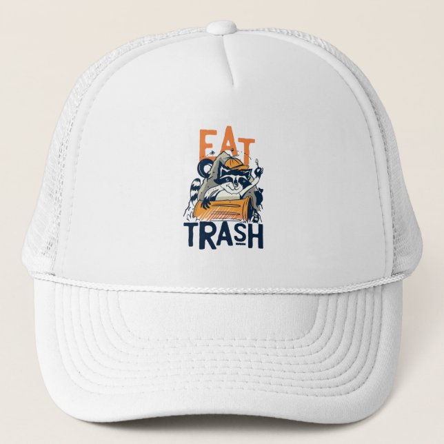 Casquette Raccoon Manger des ordures (Devant)