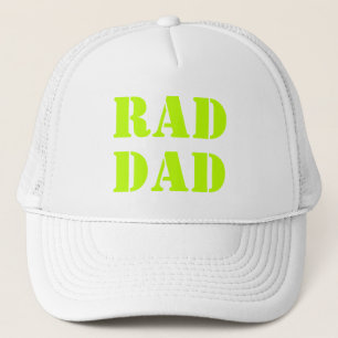 Casquette Rad Papa néon vert moderne typographie cool