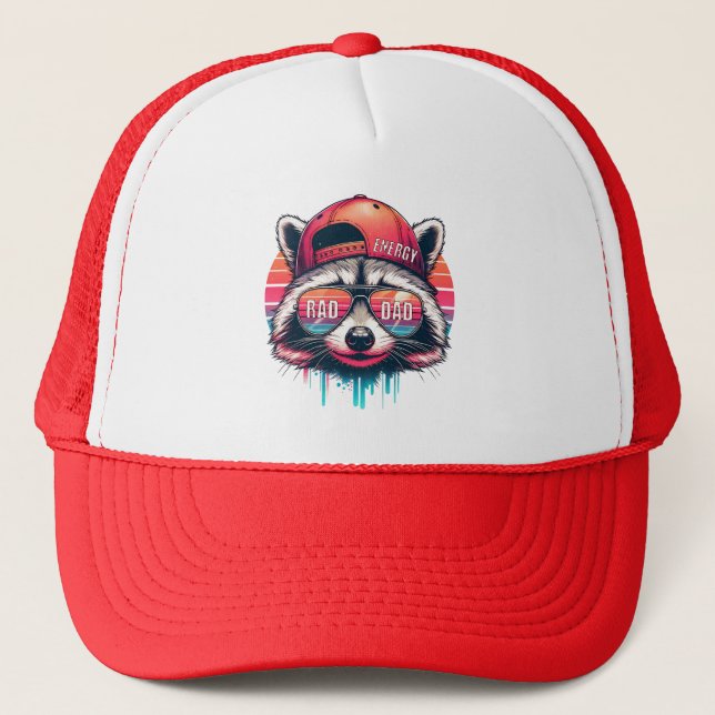 Casquette Rad Raccoon—Papa Cool Energy (Devant)