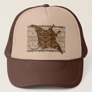 Casquette Raie-Manta-Brune-Tribale