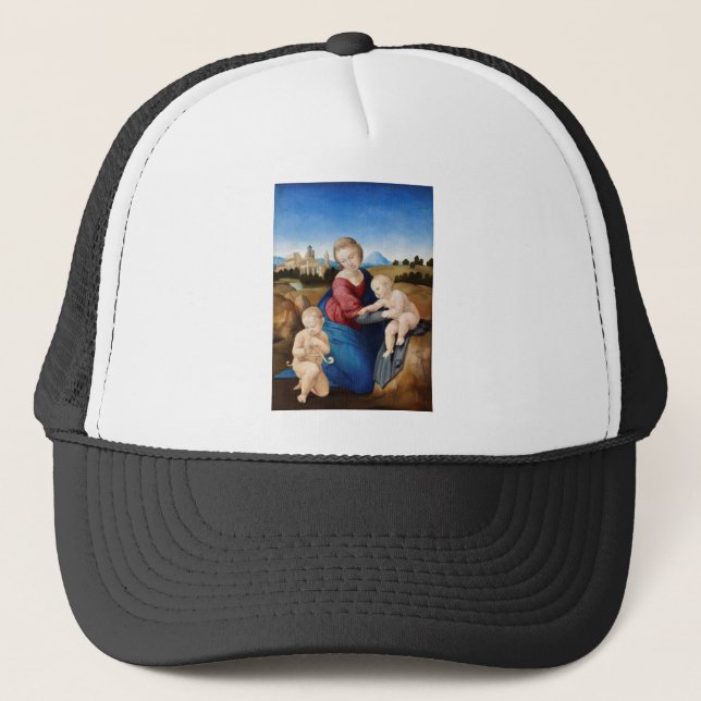 Casquette Raphael Raffaello Madonna et bébé Saint (Devant)