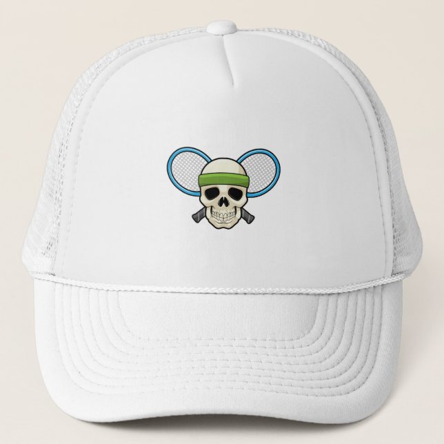 Casquette Raquette de tennis de crâne (Devant)