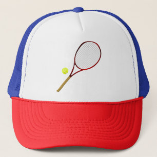 Casquette Raquette de tennis et balle