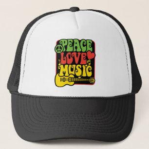 Casquette Rasta Peace Love Music