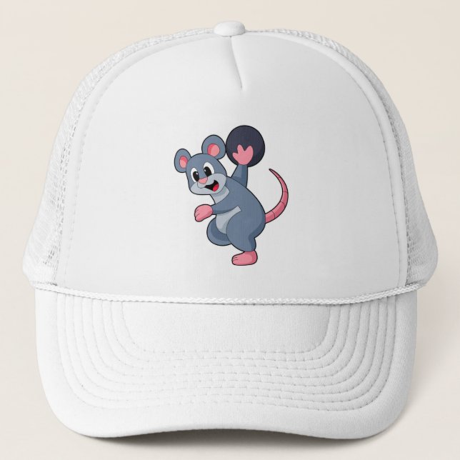Casquette Rat à Bowling avec Bowling boule (Devant)