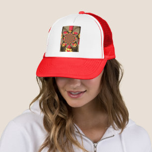 Casquette Ravissement rouge coloré : Caléidoscope de fraises