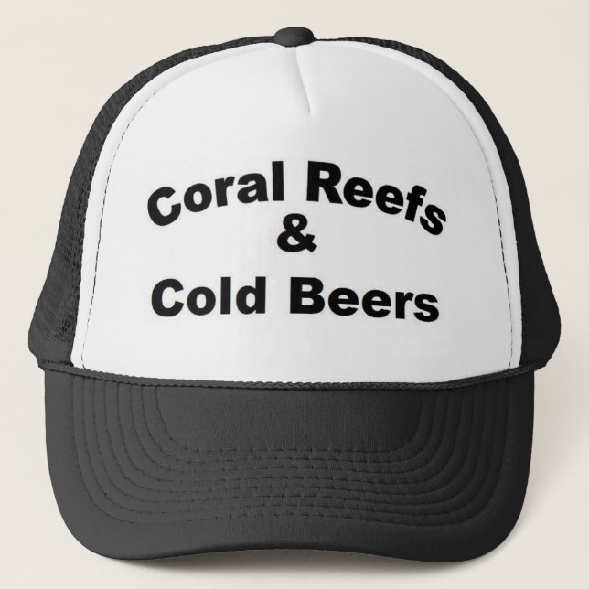 Casquette Récifs coraliens et bière froide (Devant)