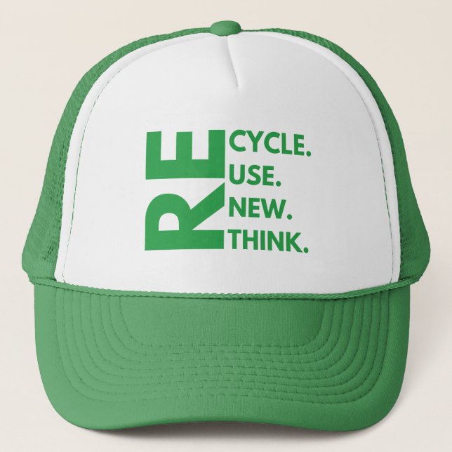 Casquette Recycle Réutiliser Renouveler l'environnement de J (Devant)